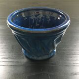 Cache pot grès bleu nuit