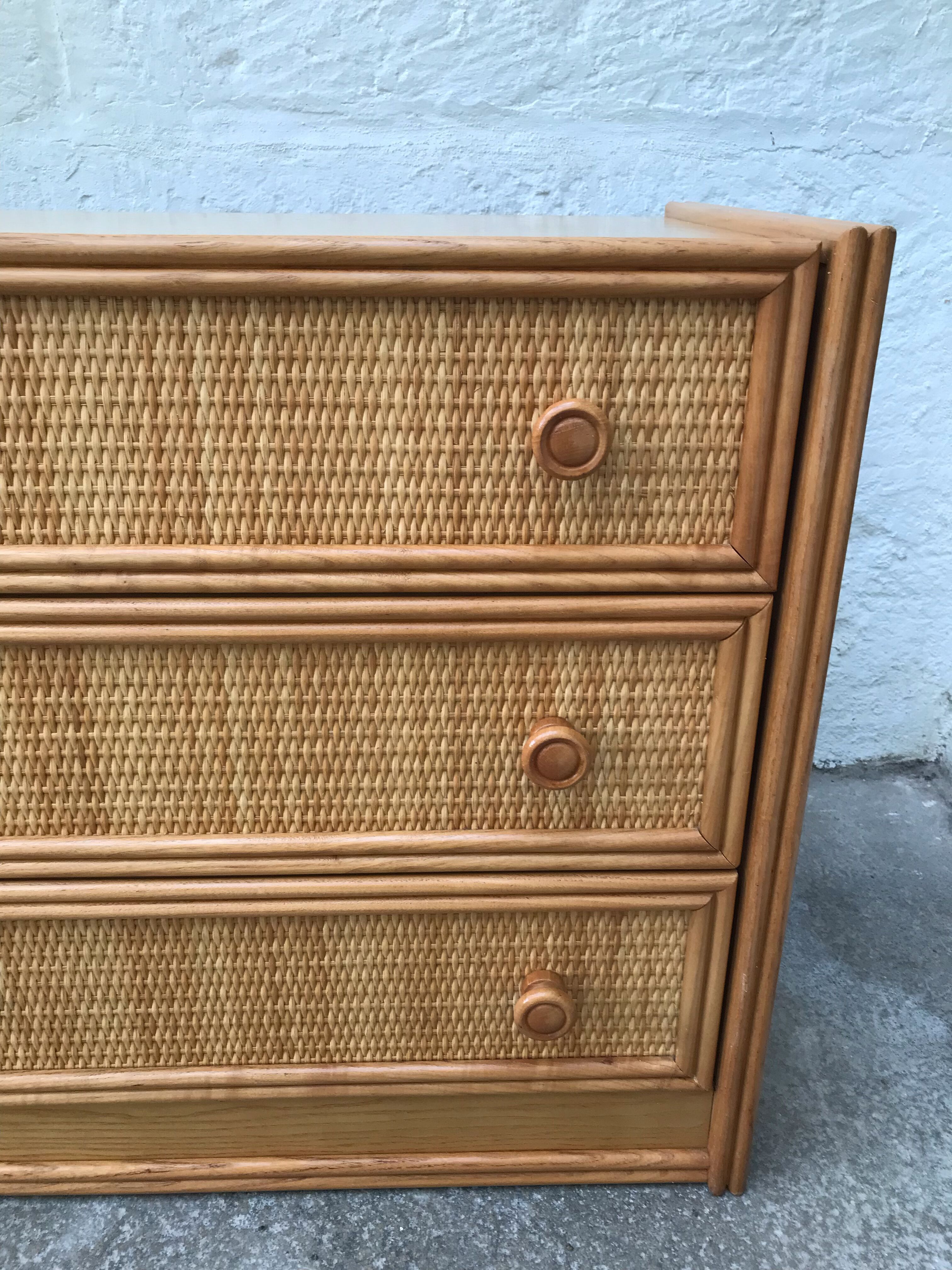 Rattan chest of drawers