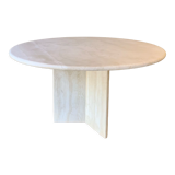 Table à manger en travertin ronde