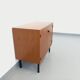 Small vintage storage unit in modernist Scandinavian style in teak from the 60s