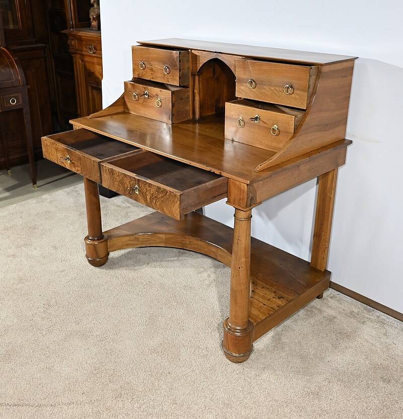 Rare Property Desk, in Walnut, Empire Period – Early 19th Century
