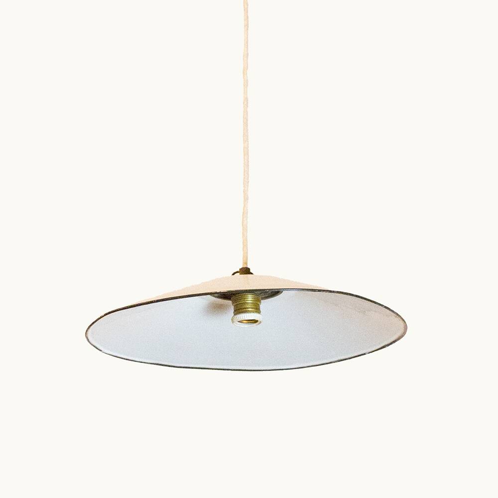 Suspension industrielle en métal blanc