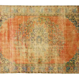 Anatolian handmade vintage rug 269 cm x 180 cm