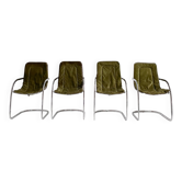 Set of 4 chrome wire chairs by Gastone Rinaldi for Rima, 1960s