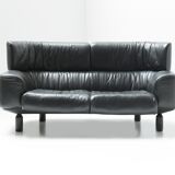 Bull sofa in grey leather by Gianfranco Frattini for Cassina 1987