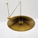 Adjustable Brass Keos Pendant Lamp with Counterweight by Florian Schulz