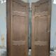 Pair of antique oak wardrobe doors