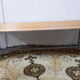 Banc design acier brossé et bois vintage 60-70