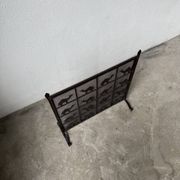 Wrought iron fireplace screen Les Marolles 1950
