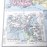 Spain and Portugal vintage map 43x43cm from 1950