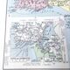 Carte Espagne et Portugal vintage 43x43cm de 1950