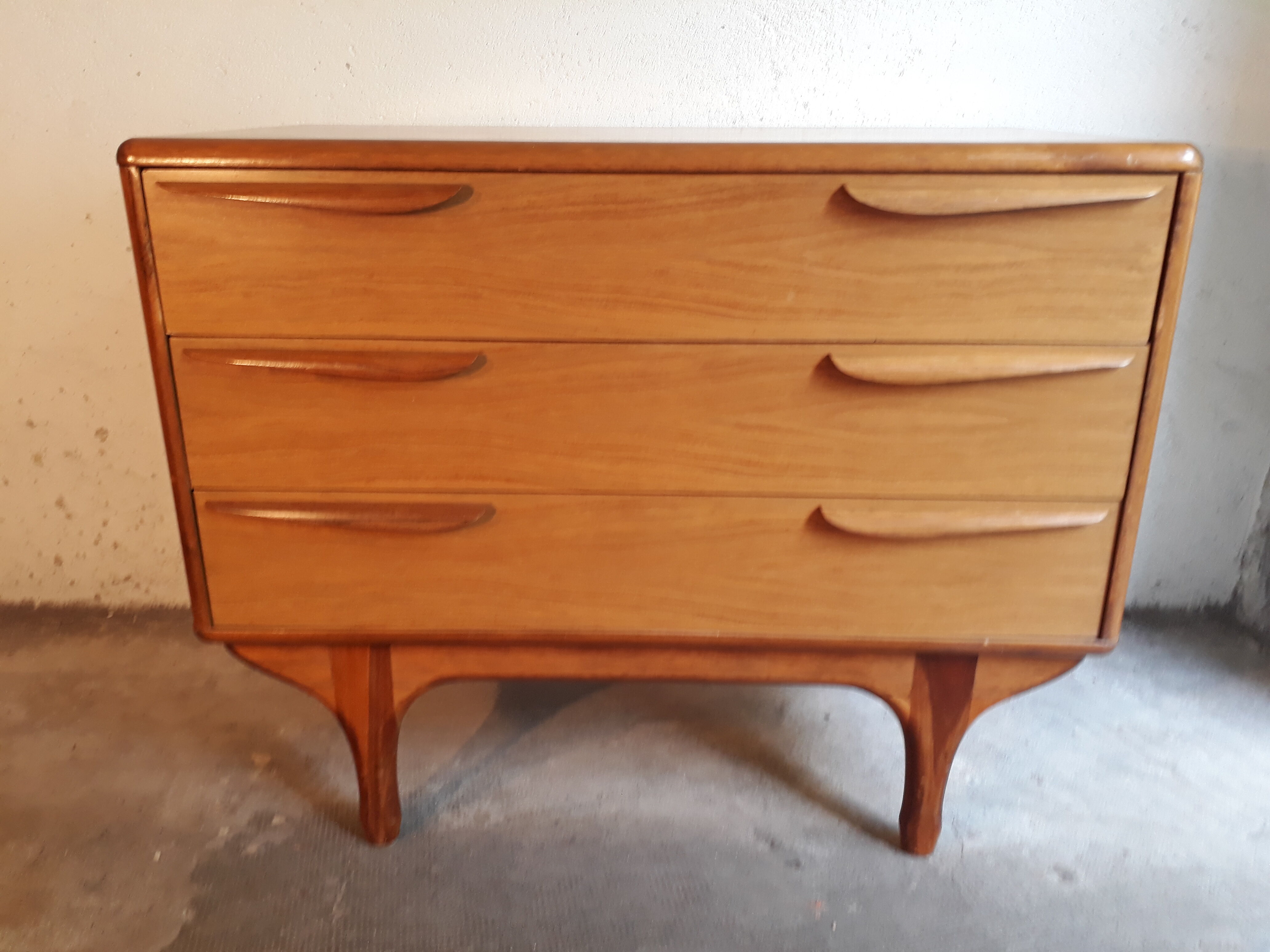 Commode coiffeuse en teck, années 70