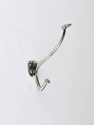 Up to 4 Adolf Loos Art Nouveau Nickel Brass Wall Hooks Café Capua Vienna