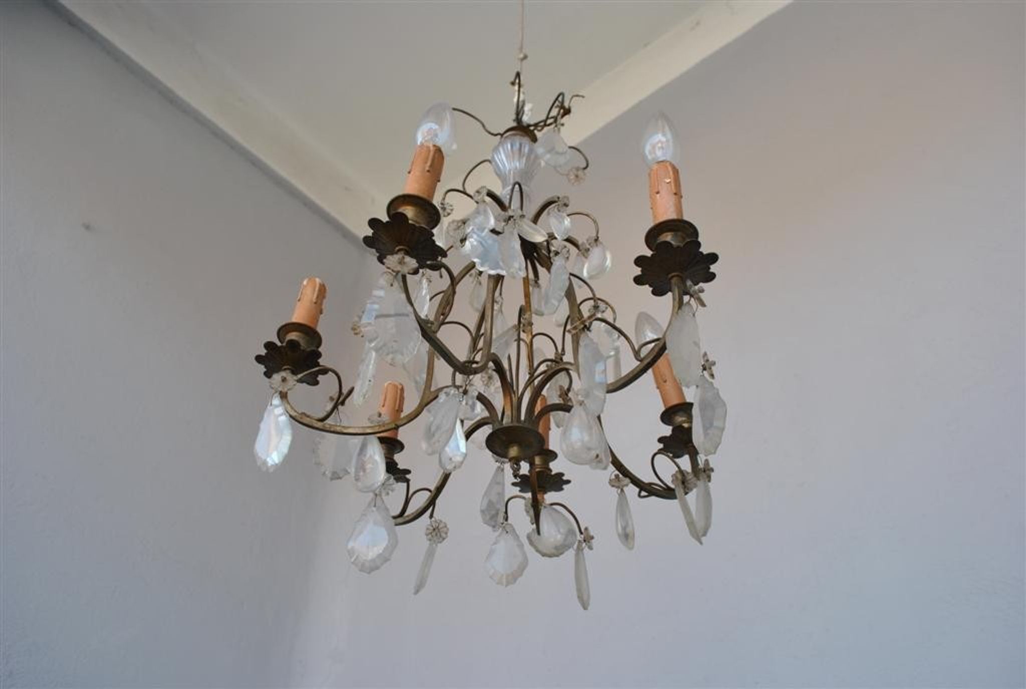 Colavita pampille of style Louis XV bronze Doré 6 lights