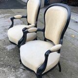 Pair of armchairs Napoleon III