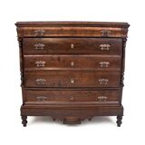 Antique oak chest of drawers, Northern Europe, circa 1890. After renovation.
