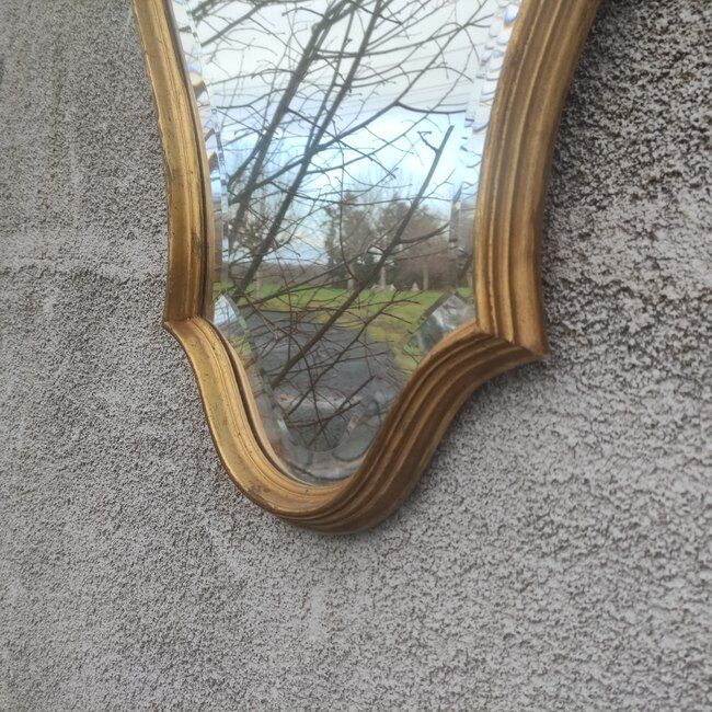 Golden mirror 34x76cm