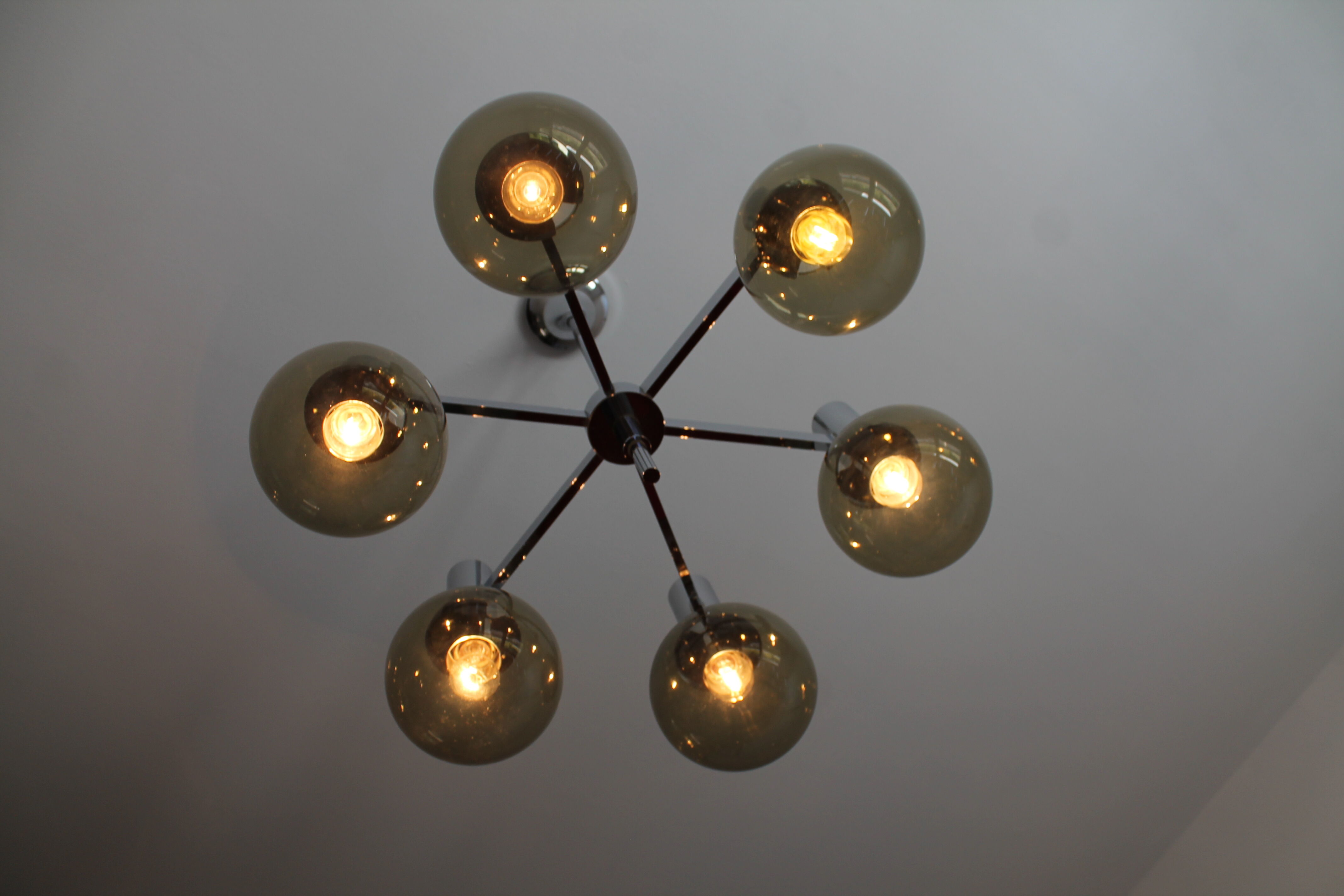 Sputnik chandelier by Kaiser Leuchten vintage 1960