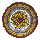 Ancienne assiette henriot quimper faïence décor rosace