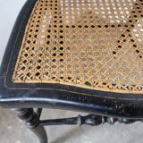 Black chair Napoleon III year, with gilding