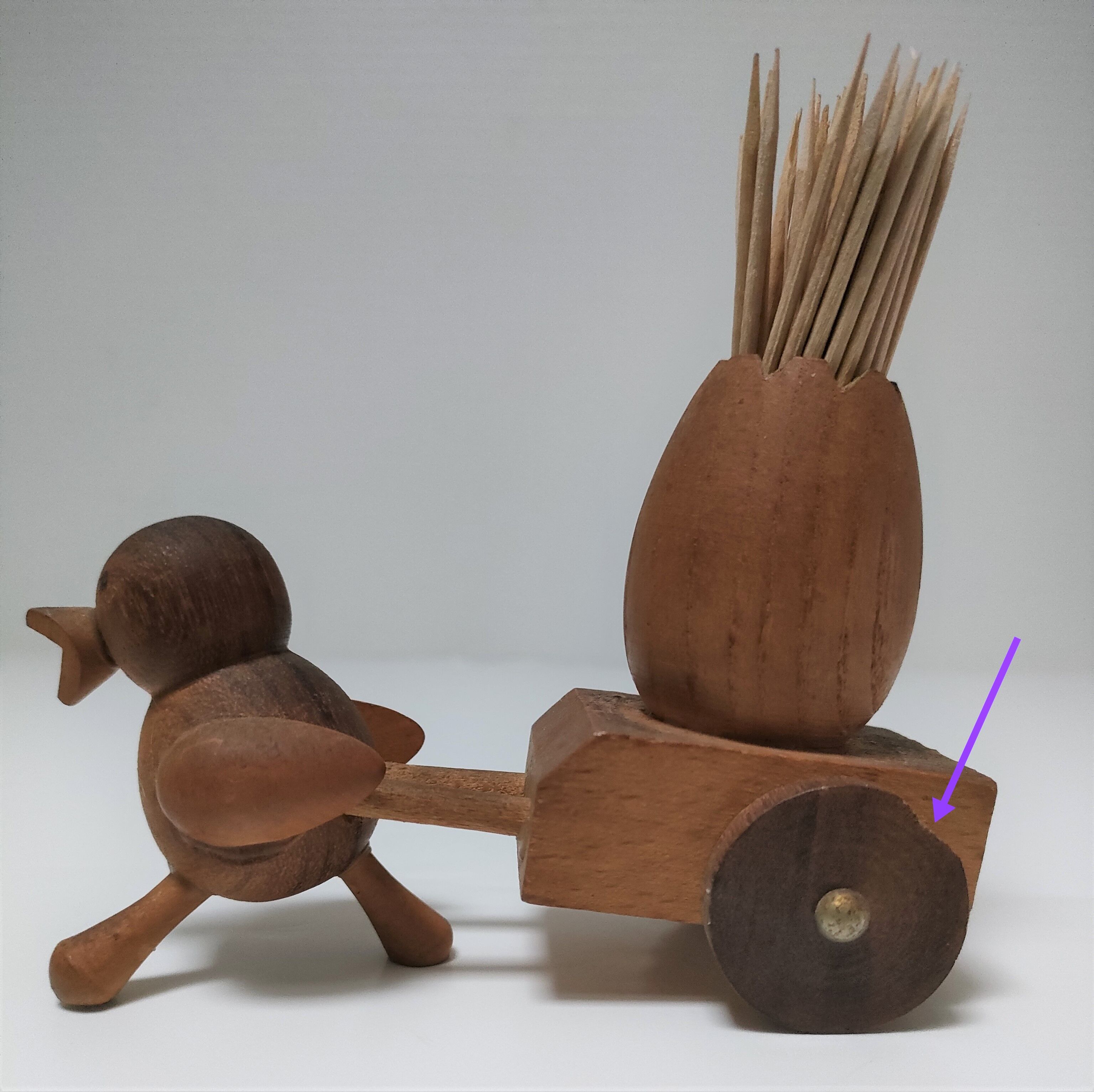 Two door peaks aperitif zoomorphic fish bird solid wood vintage design