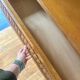 Commode vintage rotin & bois