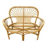 2-seater rattan sofa from the 70s