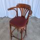 Fauteuil de bar de style Thonet Irish Pub / Siège en simili cuir rouge, milieu du siècle