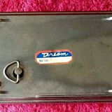 Vintage musical box with mirror psychedelic revolving wheel mechanism