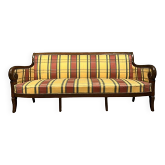 Empire period mahogany bench circa 1820 (197cm)