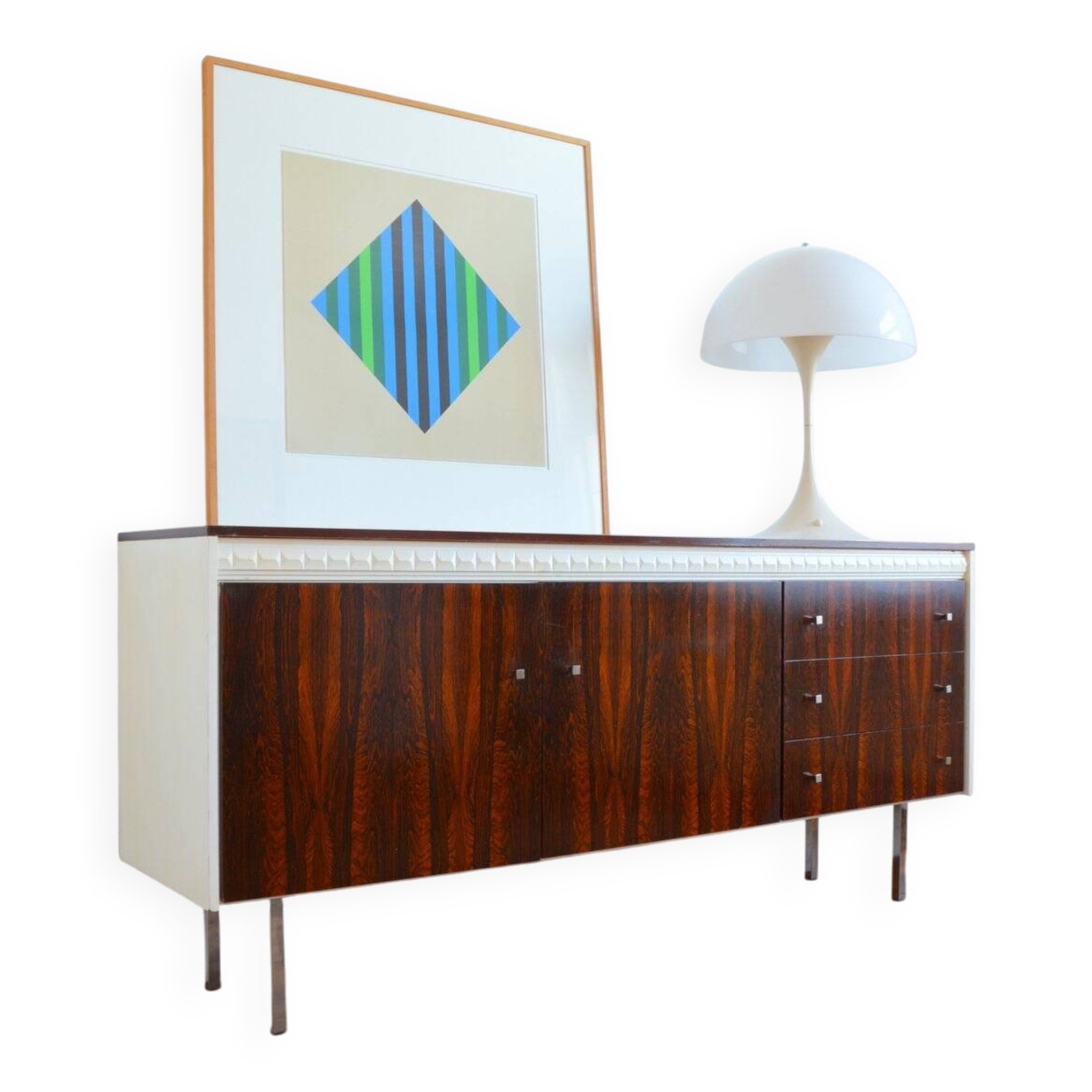 German Scandinavian enfilade Rio rosewood 1970s