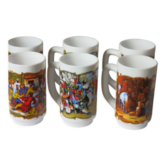 6 chopes à bières ou mugs à café de chez Arcopal