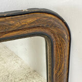 Louis Philippe mirror in wood and varnished stucco