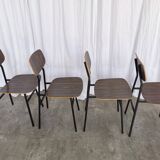Vintage Industrial School Chairs - STOL Kamnik - 70s Yugoslavia - Set of 4