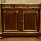 Important mahogany support table with gilded bronze – Marble top