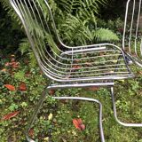Chrome chairs style Rinaldi 70s