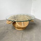 Vivai del sud “flower” rattan coffee table