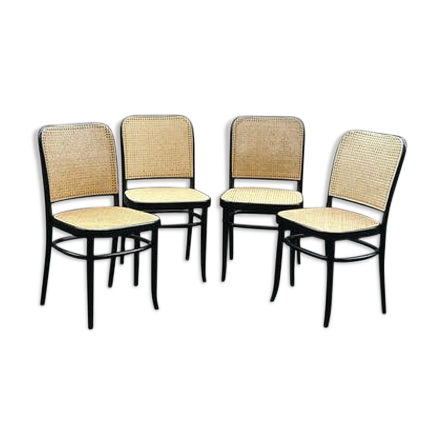 Set de 4 chaises cannées Prag chair