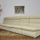 Beige boucle modular sofa, 1970