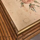 Hairdresser, vintage rattan desk, in the style of Audoux Minet.