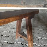 Pair of old benches in solid oak