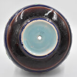 Cover-pot decor of murals in majolica Sarreguemines Majolica earthenware