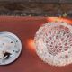 1960s ceiling light moulded glass Limberg