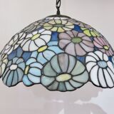 Tiffany glass paste floral suspension