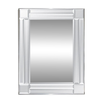 Miroir Mural Rectangulaire Décoratif avec Verre Biseauté