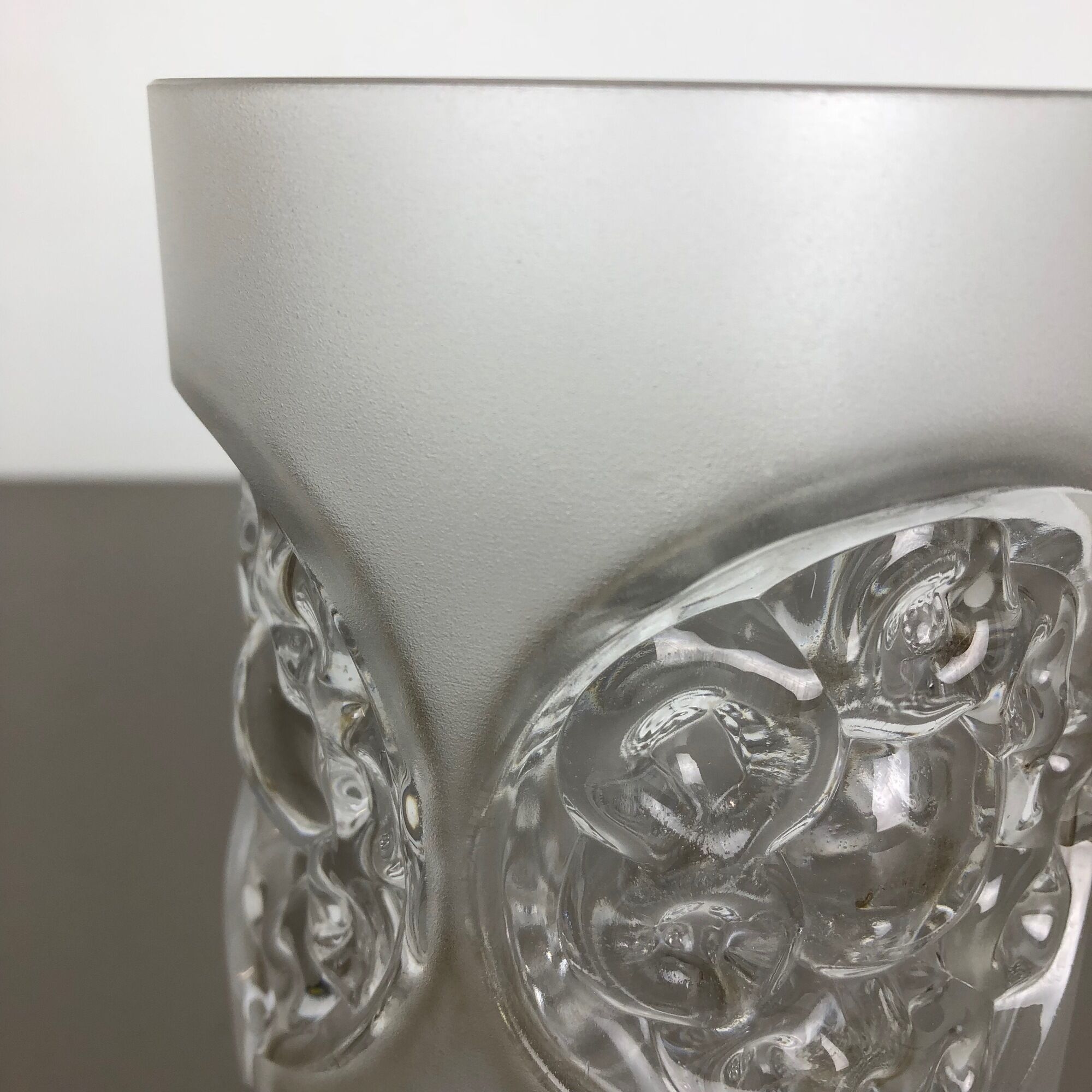 Hand blown "Brutalist" class vase by Peill and Putzler, Germany
