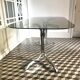Vintage dining table in green smoked glass