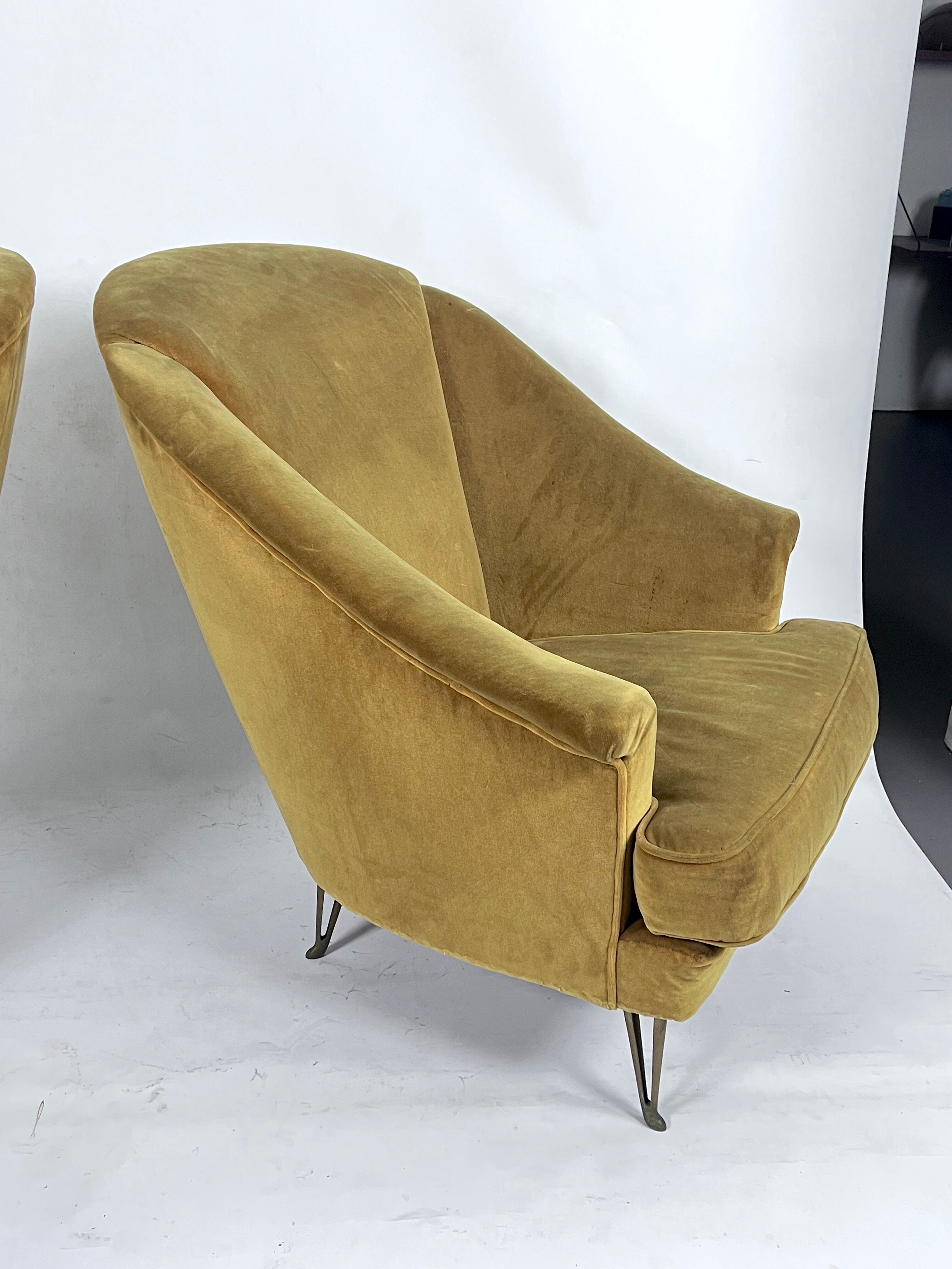 Isa Bergamo, armchairs, Italy 1950s