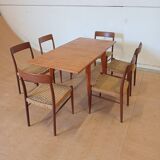 Vintage oak veneer table - 1960s