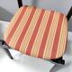 Vintage Set of Six Walnut Chairs by Gianfranco Frattini for Cassina with Stripe Patterned Orange Fab